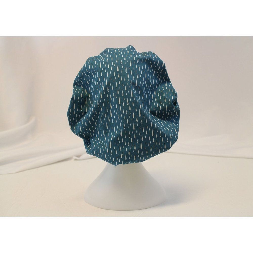 Rain Drops Bouffant Surgical Dental Scrub Cap Chemo Hat
